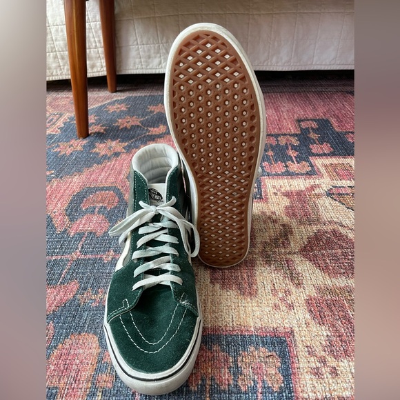 Vans, Green suede Hightop, Skater Shoe, Mens size 11 - Picture 3 of 8